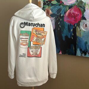 🍜 Maruchan Instant Lunch Hoodie White Youth 2X (16-18) Petite Adults